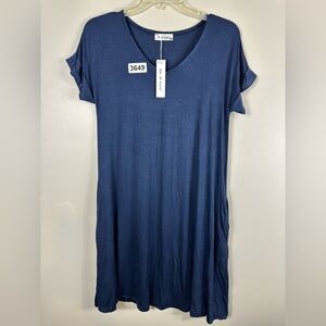 Jar of love small blue dress 16-1/2 p2p length 32-1/2 flowy  lounge